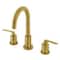 Kingston Brass FSC8923SVL Widespread Bathroom Faucet with Brass Pop-Up, Brushed Brass FSC8923SVL - alternate 1